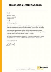 Sample Of Resignation Letter Tagalog (5) .